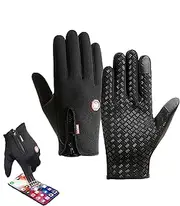 [Generic] Gloves for Cold Weather | Women Men Windproof Ski Snow Gloves | Snowmobile Thermal Winter Gloves Touchscreen Snow Ski Gloves for Driving Cycling Running