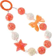 PRETYZOOM Cute Phone Chain Cell Wrist Strap Beaded Charm Lanyard for Women Girls Key Holder Bag Charms Pendant