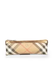 Brown Nova Check Clutch Bag