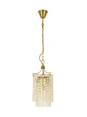 Sarita 3 Light Crystal Chandelier in Aged Brass