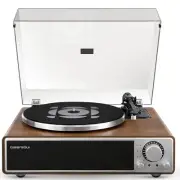 ONE-Q All-in-one Vinyl Record Player with Bluetooth 5.4, HiFi Turntable Walnut
