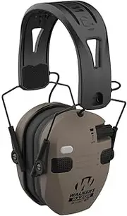 [Walker's] Razor Slim Quad Electronic Earmuffs with Ultra Low Profile Ear Cups, Rubberized Coating and Bluetooth Technology