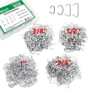 4 Sizes Galvanized Hog Ring Kit, 1" 3/4" 1/2" 3/8" Hog Rings for Auto Upholst...
