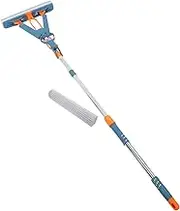 BELLIFFY 1Set Household Dual Folding Sponge Mop Wet and Dry Cleaning Mop for Tile Marble Floors Quick Easy to Use Reusable Durable with Dual Head