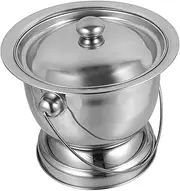 Stainless Steel Urinary Pot Urinal Pail Pot Chamber Pot Night Bedpan Potty Urinals Urine Storage Pot Type Camping Toilet Pregnant Urinal Bedridden Urinal Pot Spittoon Adults Silver