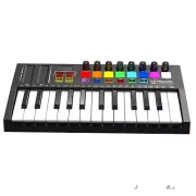 25 Keys MIDI Keyboard Controller Drum Pads Beat Maker Machine Pad 8 RGB Backlit