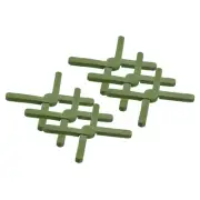 6 Pcs Foldable Silicone Trivet, Trivet Mats for Hot Pots, Green