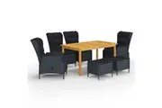 vidaXL Garden Dining Set 7 Piece Outdoor Dinner Table and Chair Multi Colours