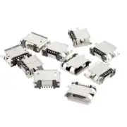 10pcs Micro USB B Female Port 180 Degree 5-Pin 5P SMD SMT Socket Jack Connector