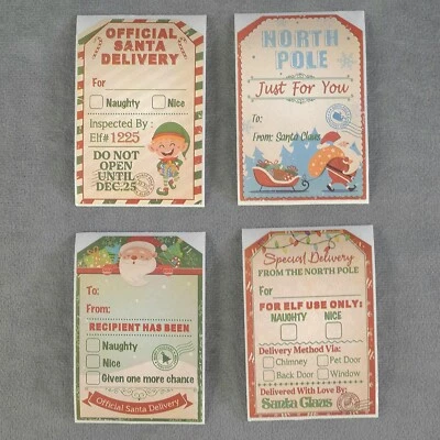 Christmas Gift Tags Set of 25+ Self Adhesive Stickers for Presents and Gifts