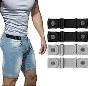 [BELTROAD] No Buckle Belts for Men Women Side Belt without Buckle Elastic Stretch Adjustable Belt Invisible No Buckle Belt