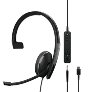 EPOS - SENNHEISER ADAPT 135T USB-C II On-ear, single-sided USB-C headset 3.5 mm jack and detachable USB cable with in-line call control