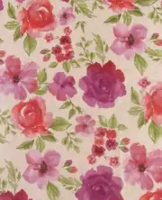 52" Square Watercolor Flowers Abstract Vinyl Flannel Back Tablecloth Mainstream
