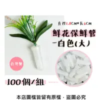 在飛比找momo購物網優惠-【蔬菜工坊】鮮花保鮮管-白色.大 100個/組(鮮花保水管.