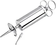 Ear Wax Removal Syringe 4 oz - Brass with Chrome Finish Ideal for Household EMT Firefighter Police Medical Student School and Hobby