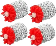 BUGUUYO Rubber Rhinestone Tire Valve Stem Caps Decorative Bling for Car Truck Tyres