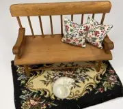 1 - Pair - Tiny Grapes and Leaves Throw Pillows- Dollhouse Miniature - 1 1/2 "