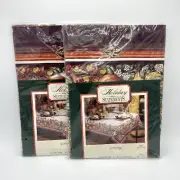 Vtg Thanksgiving Tablecloths Square & Oblong Holiday Home Statements Gathering