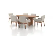 SORVINO 7 Piece Dining Suite with Lazarus Dining Chairs