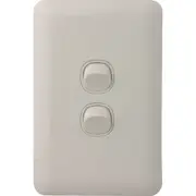 TRANSCO Wafer Series S2W Super Slim Double Light Switch Wall Plate