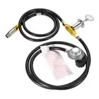 5FT Propane Fire Pit Regulator Hose 1/2" Brass Control Key Valve Max 90K BTU Kit