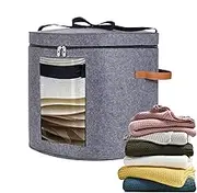 Hat Storage Box - Cowboy Hat Box - Foldable Hat Case, Glove Seat Organizer Box with Lid and Transparent Window, Toy Collapsible Round Brim Cap Container