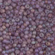 Matte Transparent Smoky Amethyst AB Miyuki Seed Beads 8/0 (8-9142FR-TB)