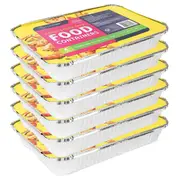 24pc Topchef Home Kitchen Large Disposable Aluminium Foil Container With Lid