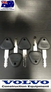 5 x Volvo Logo Excavator Plant Digger Keys 777 Set of 5 FREE POSTAGE