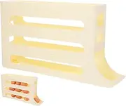 Tofficu 4 Egg Organizer for Refrigerator Durable Slide Design Egg Storage Rack Easy Retrieval and Cleaning for Fridge Door present for Cooking Enthusiasts