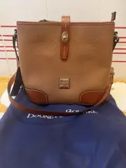 New Dooney & Bourke Wexford Crossbody Bucket Leather Bag Caramel MSRP $328 New