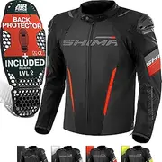 SHIMA SOLID Motorbike Jackets for Men AIRFORCE Protector Back Armour Riding Motorcycle Jacket Bikers Waterproof