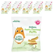 Little Bellies, Organic Apple & Cinnamon Puffs, 7+ Months, 18 Bags, 0.42 oz (12 g) Each