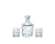 Nachtmann Punk Whiskey Decanter and 2 Double Old Fashioned 3 Piece set , Nib