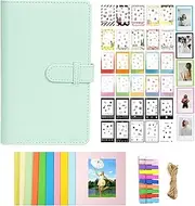 Instant Film Accessories Kit for Instax Mini LiPlay 12 11 9 8+ 8 evo 99 SE 40 90 70 50S 26 25 7S Camera,Include Album/Film Stickers/Magnetic Photo Frames/Hanging Frame (Mint Green)