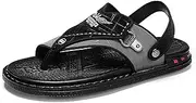[WCXTY] Bunion Orthopedic Beach Sandals for Men,Summer Casual Lightweight Non-Slip Big Toe Foot Corrector Slippers,Fashion Comfy Breathable Hallux Valgus Walking Flip Flops (Color : Black, Size : 8.5)