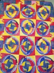 Sun Swirls Bed Quilt