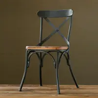 在飛比找樂天市場購物網優惠-拉奧孔 復古電腦椅仿古實木椅子美式鄉村復古家居做舊椅家具鐵藝