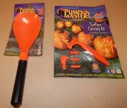 Pumpkin Masters Surface Carving Kit Patterns & Jack-O-Ripper Scraper Scoop 134L