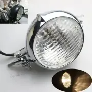 Vintage Bates Style Headlight Lamp Fits For Bobber Chopper Softail Springer