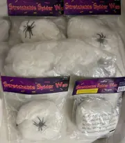 Halloween Spider Web Party Stretchable Stretchy Reusable New Multiple Packages