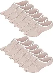 [Geyoga] 6 Pairs Flip Flop Socks Split Toe Cotton Tabi Socks Low Cut No Show Japanese Style Elastic Short Sandal Sock for Women