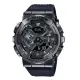 【CASIO 卡西歐】G-SHOCK 百搭酷黑時尚 金屬錶殼 人氣雙顯 GM-110BB-1A_48.8mm