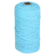 Natural Macrame Cord 2mm x 219 Yards Cotton Macrame Rope, White Blue