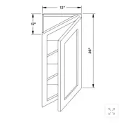 Corner Cabinet Door W1236 Mahogany