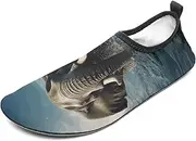 [BTCOWZRV] Water Shoes for Women Men Swimming African Elephant Water Sports Shoes Slip-on Breathable Lightweight Athletic Aqua Sock