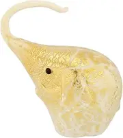 Glass Of Venice Murano Glass Elephant Abstract Figurine - White