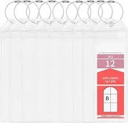 [Wlztea] Cruise Luggage Tag Holder, 9 Pcs Waterproof Luggage Tags with Stainless Steel Wire, Clear Suitcase Tags Essentials for Suitcases, Durable Travel Tags Accessories for Luggage (9, 6.5cm X 20cm)