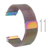 18mm Stainless Steel Mesh Watch Band with Magnetic Buckle, Colorful