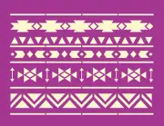 Stencil Joanie Aztec Tribal Southwest Desert Borders #3 DIY Art Signs 10 Mylar